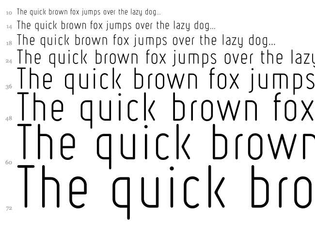 Ruler font waterfall